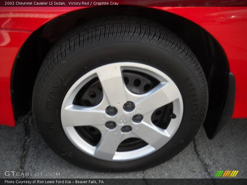 Victory Red / Graphite Gray 2003 Chevrolet Cavalier LS Sedan