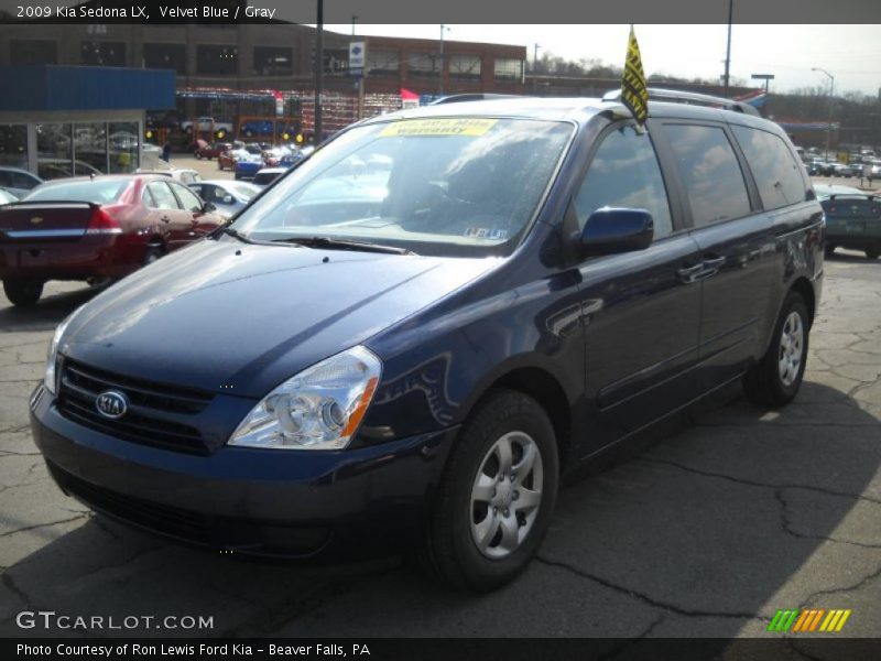 Velvet Blue / Gray 2009 Kia Sedona LX