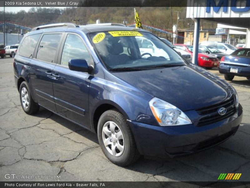 Velvet Blue / Gray 2009 Kia Sedona LX
