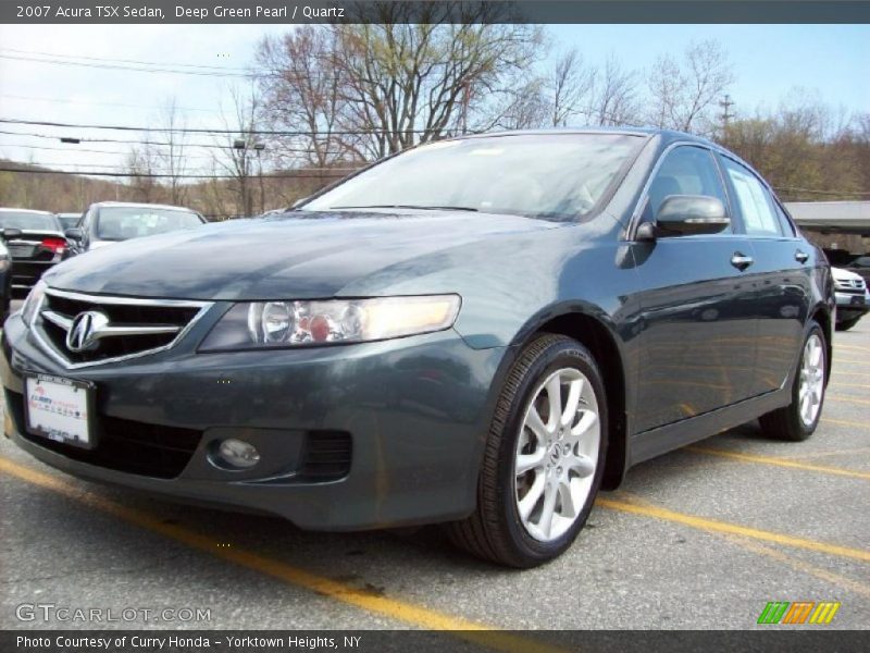 Deep Green Pearl / Quartz 2007 Acura TSX Sedan