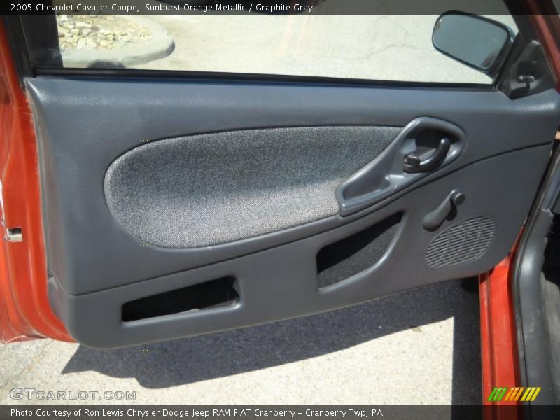 Sunburst Orange Metallic / Graphite Gray 2005 Chevrolet Cavalier Coupe