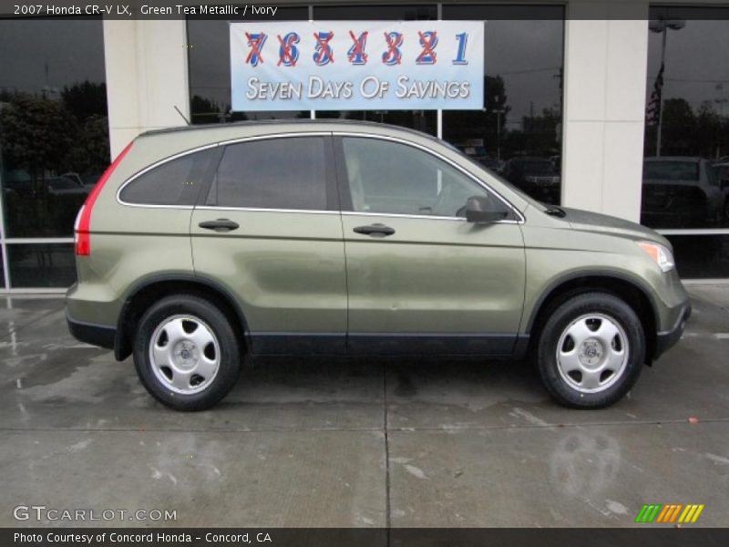 Green Tea Metallic / Ivory 2007 Honda CR-V LX