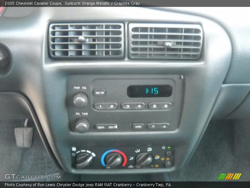 Sunburst Orange Metallic / Graphite Gray 2005 Chevrolet Cavalier Coupe