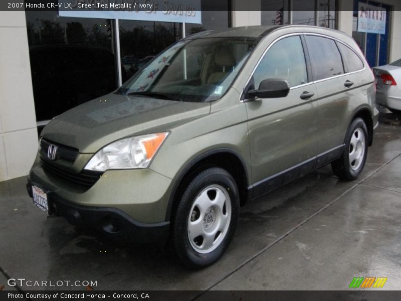 Green Tea Metallic / Ivory 2007 Honda CR-V LX