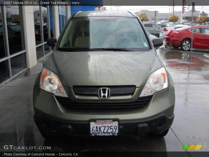 Green Tea Metallic / Ivory 2007 Honda CR-V LX