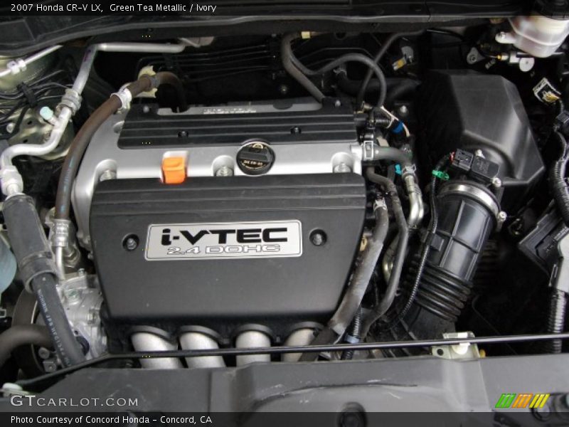 Green Tea Metallic / Ivory 2007 Honda CR-V LX