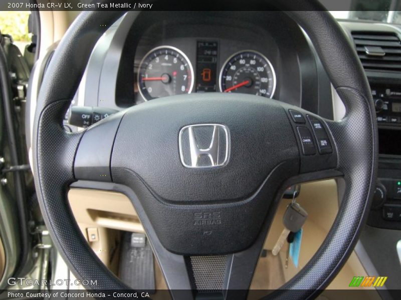 Green Tea Metallic / Ivory 2007 Honda CR-V LX
