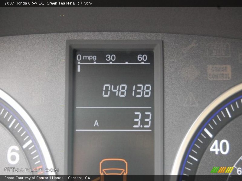Green Tea Metallic / Ivory 2007 Honda CR-V LX