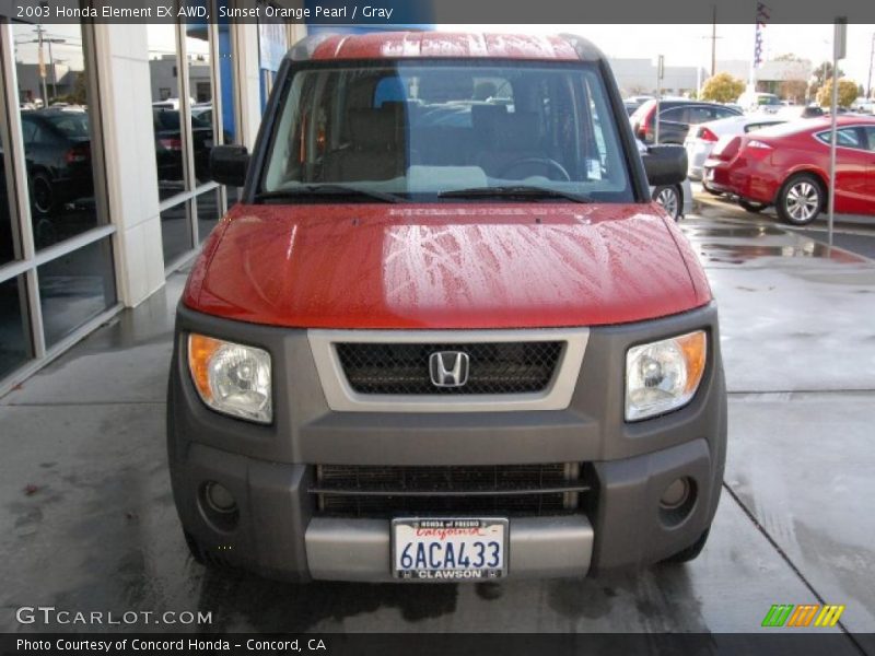 Sunset Orange Pearl / Gray 2003 Honda Element EX AWD