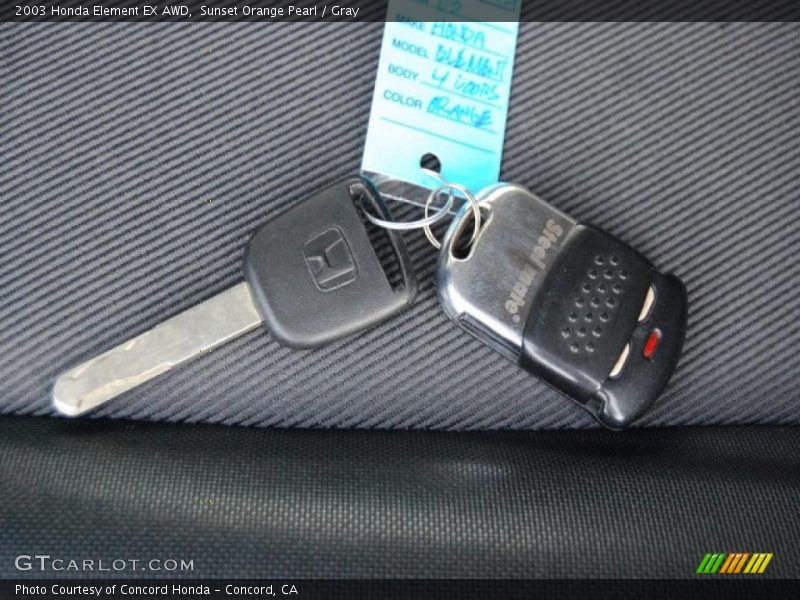 Sunset Orange Pearl / Gray 2003 Honda Element EX AWD