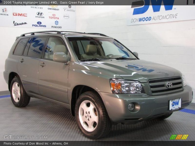 Oasis Green Pearl / Ivory Beige 2006 Toyota Highlander Limited 4WD