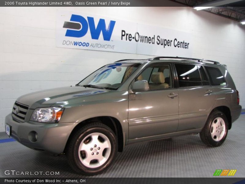 Oasis Green Pearl / Ivory Beige 2006 Toyota Highlander Limited 4WD