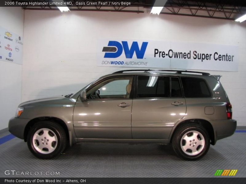 Oasis Green Pearl / Ivory Beige 2006 Toyota Highlander Limited 4WD