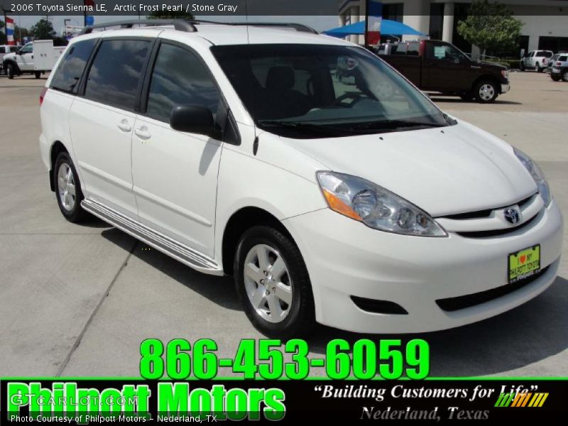 Arctic Frost Pearl / Stone Gray 2006 Toyota Sienna LE