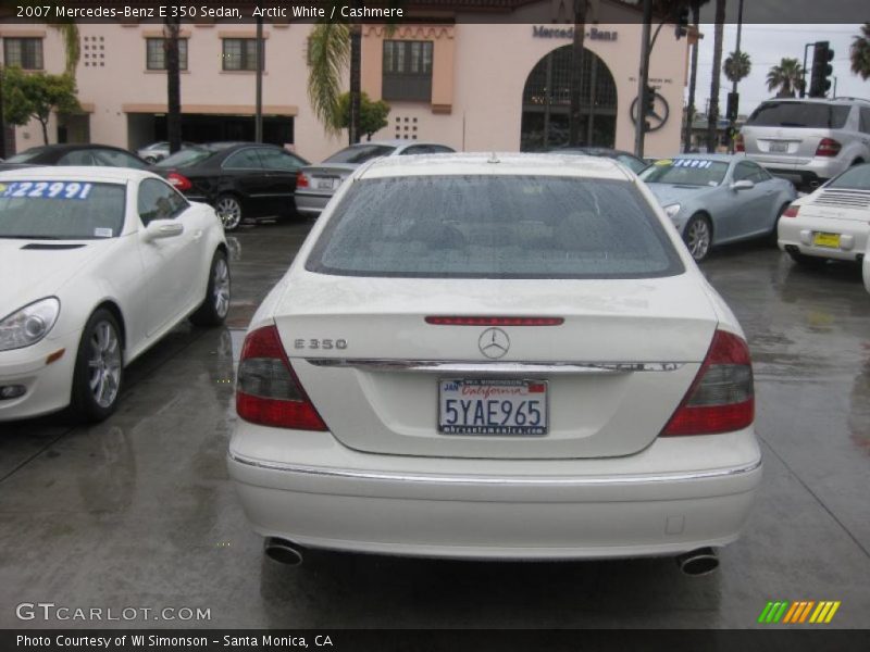 Arctic White / Cashmere 2007 Mercedes-Benz E 350 Sedan