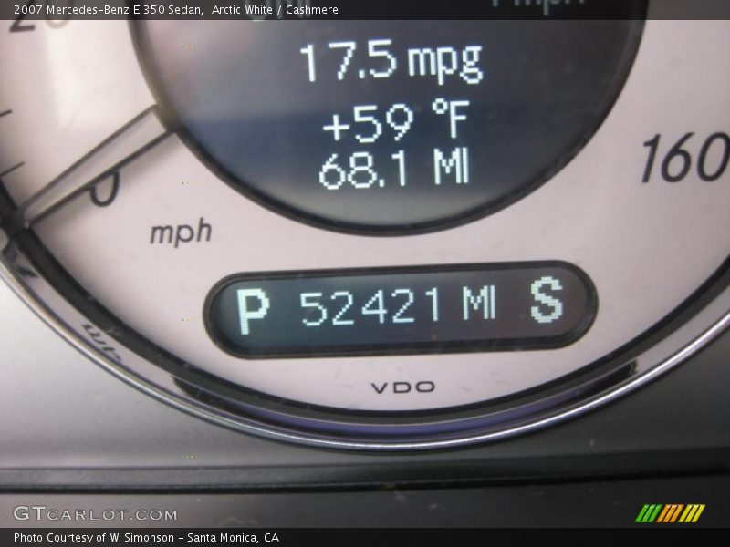 Arctic White / Cashmere 2007 Mercedes-Benz E 350 Sedan