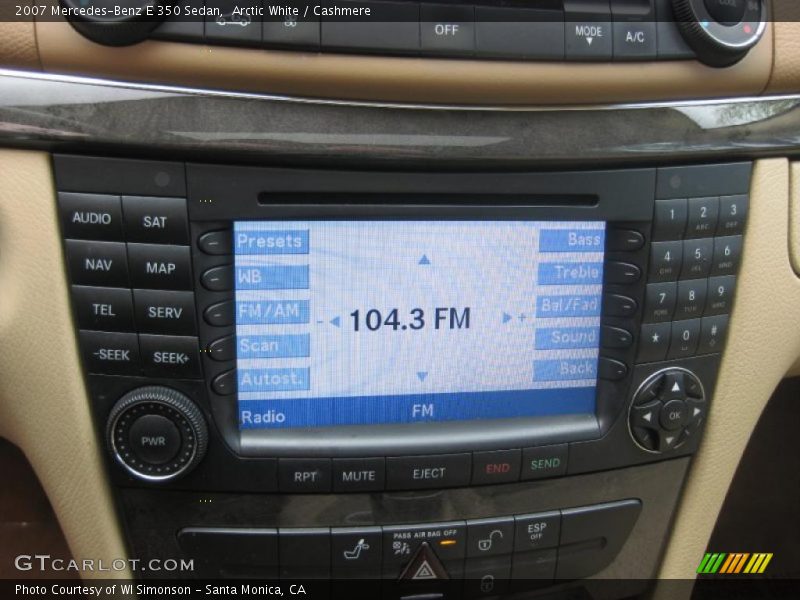 Arctic White / Cashmere 2007 Mercedes-Benz E 350 Sedan