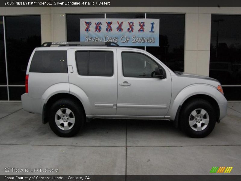 Silver Lightning Metallic / Desert 2006 Nissan Pathfinder SE