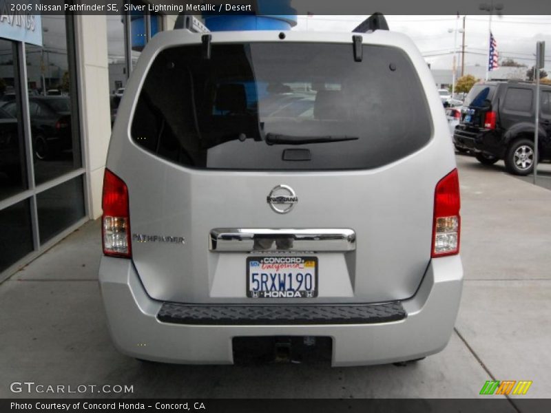Silver Lightning Metallic / Desert 2006 Nissan Pathfinder SE