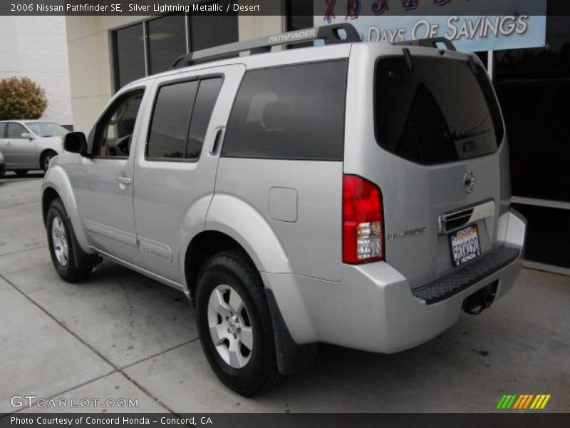 Silver Lightning Metallic / Desert 2006 Nissan Pathfinder SE