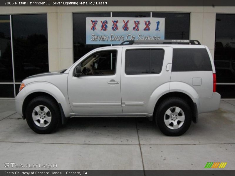Silver Lightning Metallic / Desert 2006 Nissan Pathfinder SE