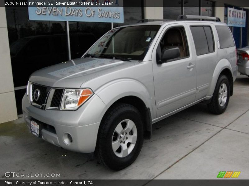 Silver Lightning Metallic / Desert 2006 Nissan Pathfinder SE