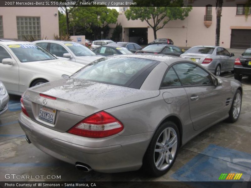 Pewter Metallic / Cognac Brown 2007 Mercedes-Benz SL 550 Roadster