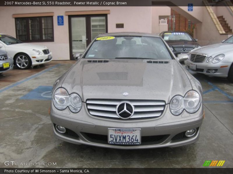 Pewter Metallic / Cognac Brown 2007 Mercedes-Benz SL 550 Roadster