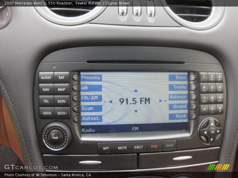 Pewter Metallic / Cognac Brown 2007 Mercedes-Benz SL 550 Roadster