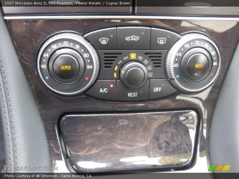Pewter Metallic / Cognac Brown 2007 Mercedes-Benz SL 550 Roadster