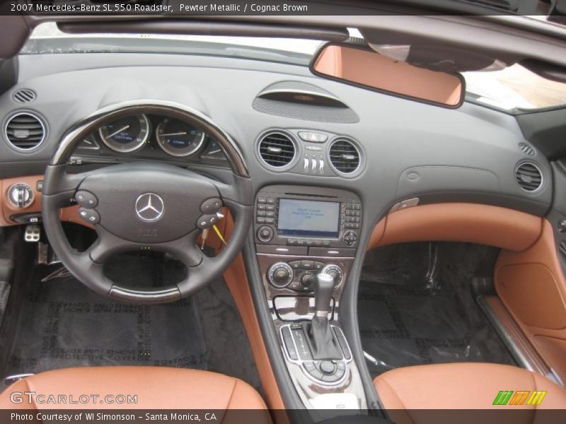 Pewter Metallic / Cognac Brown 2007 Mercedes-Benz SL 550 Roadster