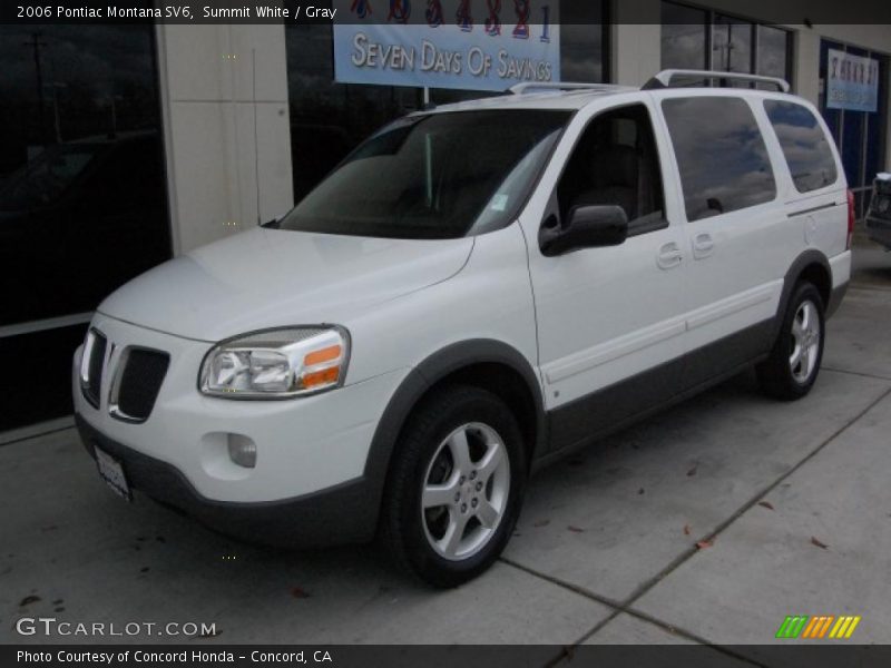 Summit White / Gray 2006 Pontiac Montana SV6