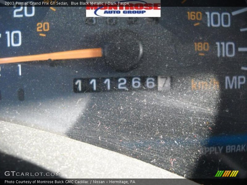 Blue Black Metallic / Dark Taupe 2003 Pontiac Grand Prix GT Sedan