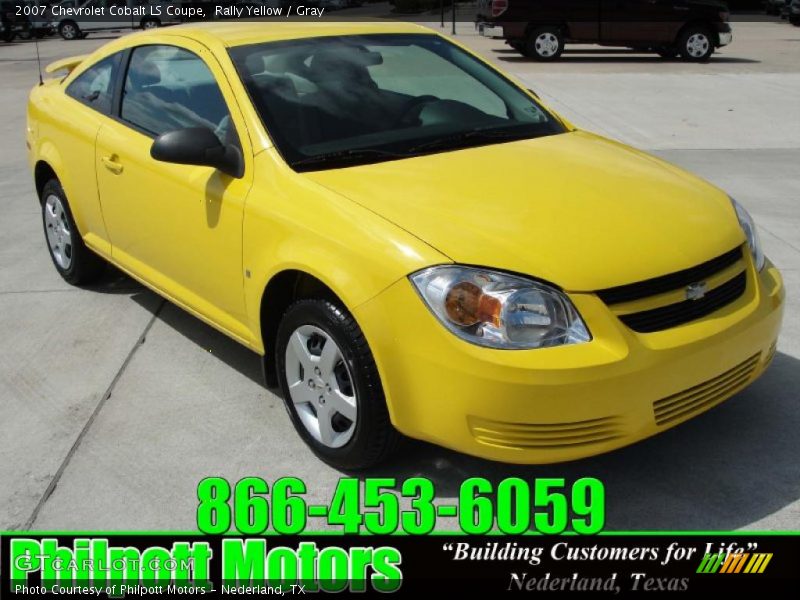 Rally Yellow / Gray 2007 Chevrolet Cobalt LS Coupe