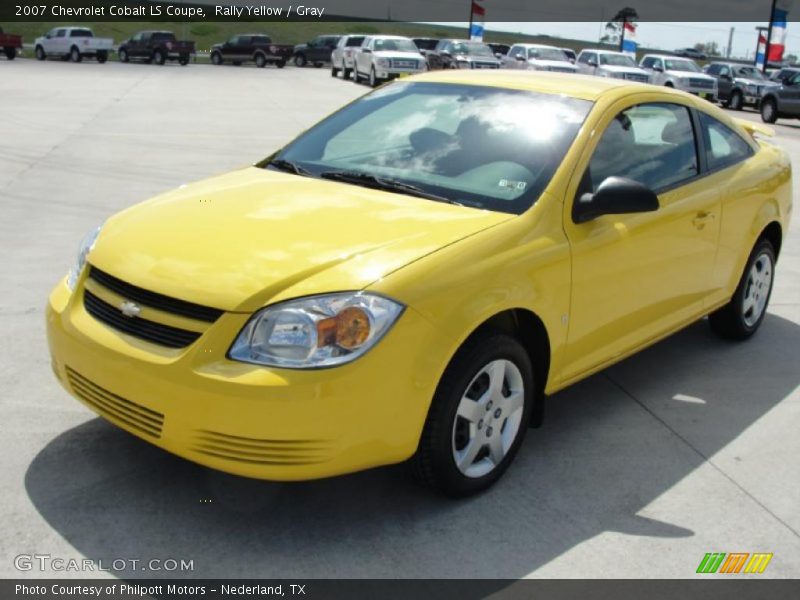 Rally Yellow / Gray 2007 Chevrolet Cobalt LS Coupe