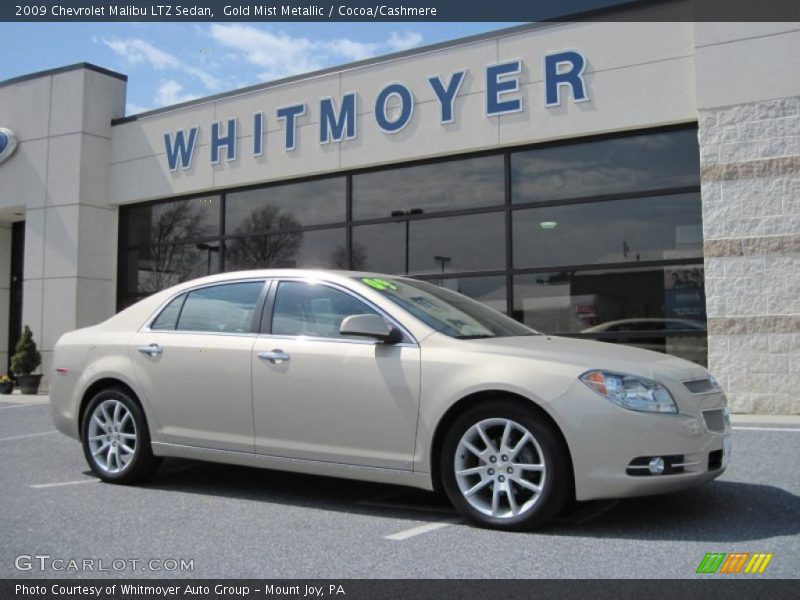 Gold Mist Metallic / Cocoa/Cashmere 2009 Chevrolet Malibu LTZ Sedan