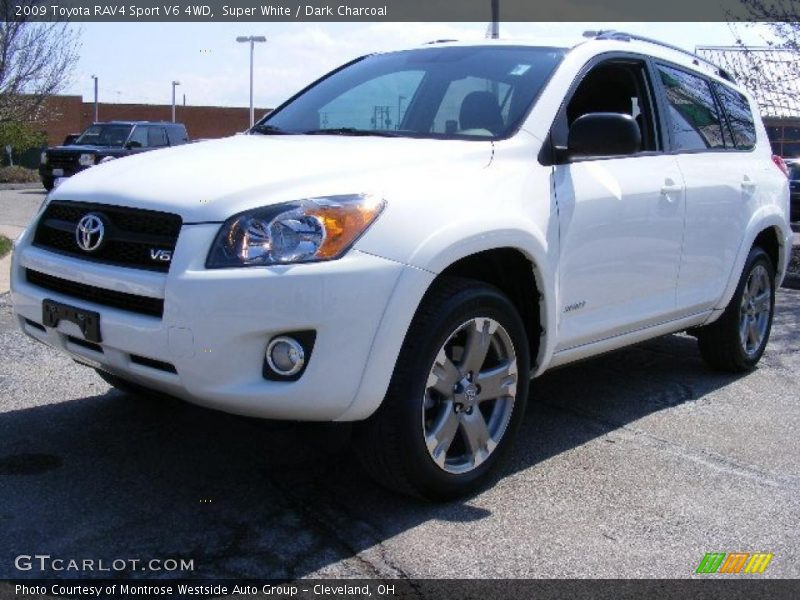 Super White / Dark Charcoal 2009 Toyota RAV4 Sport V6 4WD