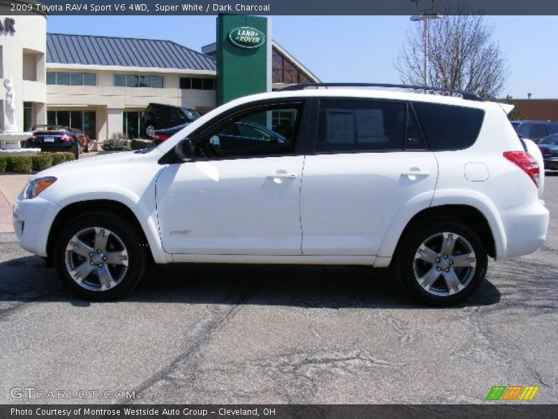 Super White / Dark Charcoal 2009 Toyota RAV4 Sport V6 4WD