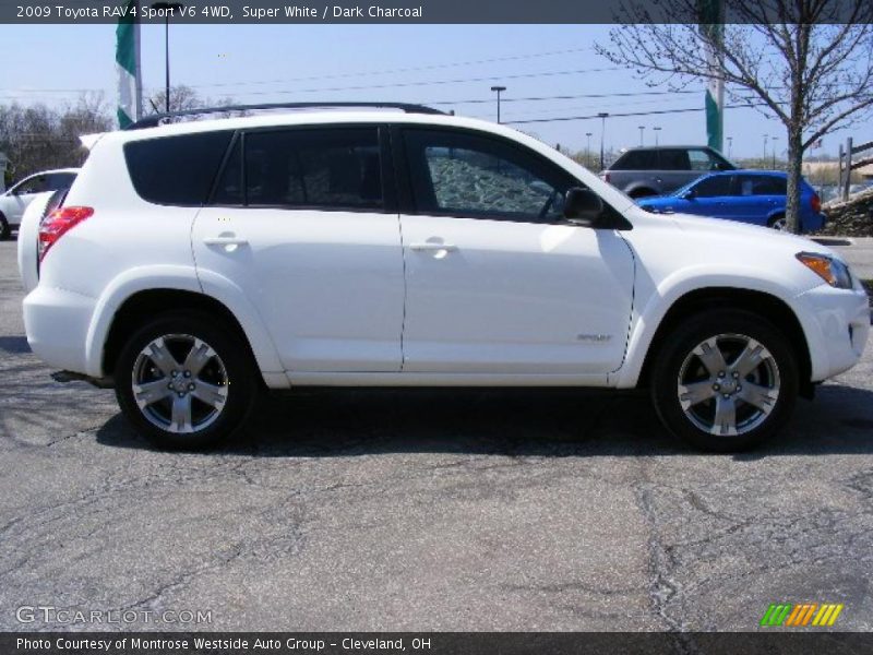 Super White / Dark Charcoal 2009 Toyota RAV4 Sport V6 4WD