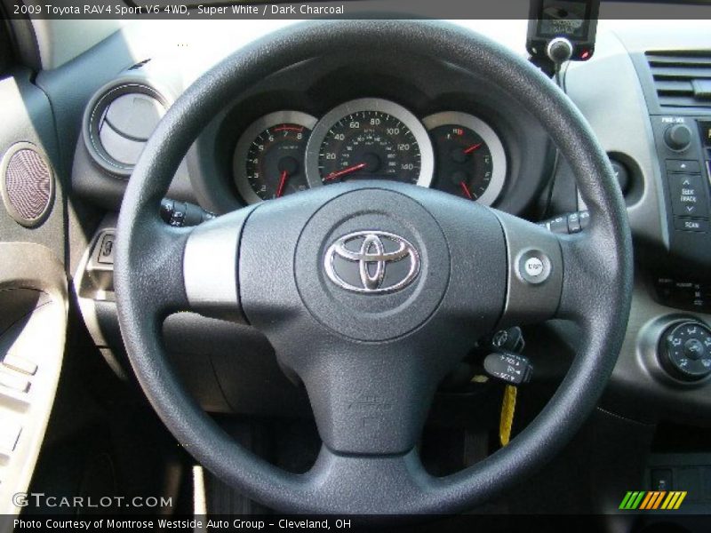 Super White / Dark Charcoal 2009 Toyota RAV4 Sport V6 4WD