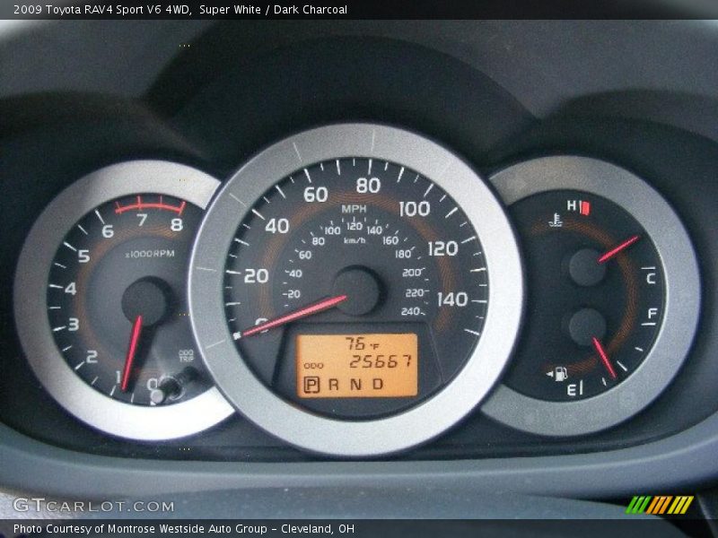 Super White / Dark Charcoal 2009 Toyota RAV4 Sport V6 4WD