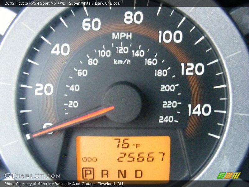Super White / Dark Charcoal 2009 Toyota RAV4 Sport V6 4WD