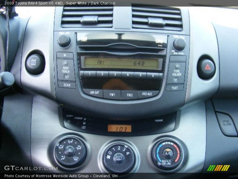 Super White / Dark Charcoal 2009 Toyota RAV4 Sport V6 4WD