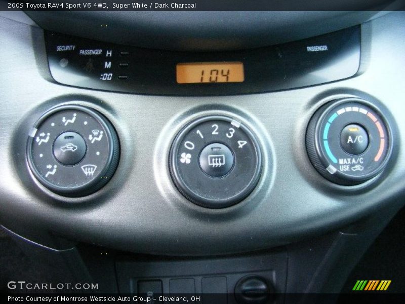 Super White / Dark Charcoal 2009 Toyota RAV4 Sport V6 4WD