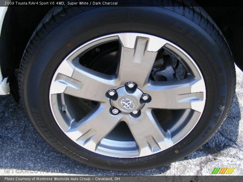 Super White / Dark Charcoal 2009 Toyota RAV4 Sport V6 4WD
