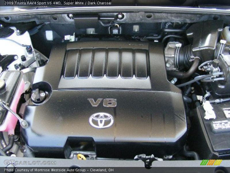 Super White / Dark Charcoal 2009 Toyota RAV4 Sport V6 4WD