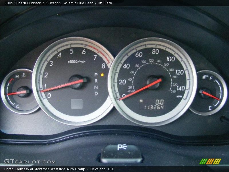 Atlantic Blue Pearl / Off Black 2005 Subaru Outback 2.5i Wagon