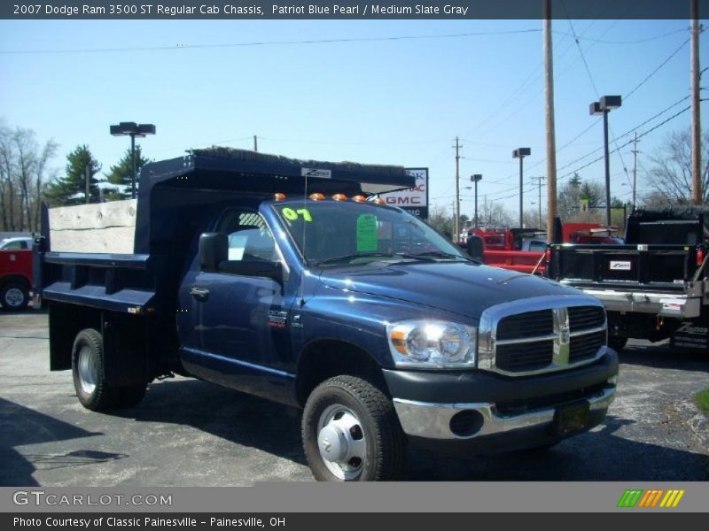 Patriot Blue Pearl / Medium Slate Gray 2007 Dodge Ram 3500 ST Regular Cab Chassis