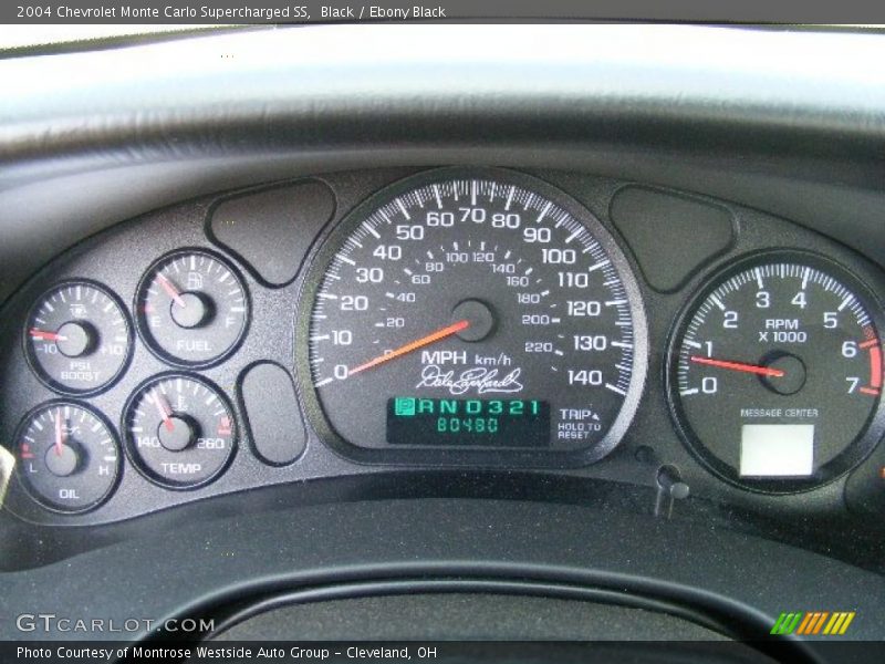 Black / Ebony Black 2004 Chevrolet Monte Carlo Supercharged SS