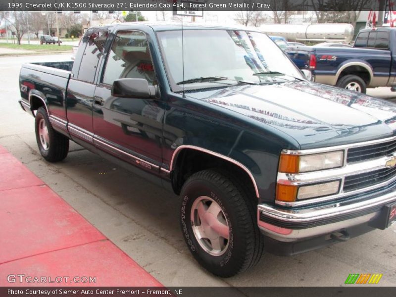 Forest Green Metallic / Gray 1995 Chevrolet C/K K1500 Silverado Z71 Extended Cab 4x4